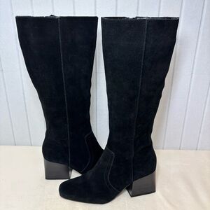 Aqua College Tori Black Cow Suede Upper Waterproof Boots Size 8.5M